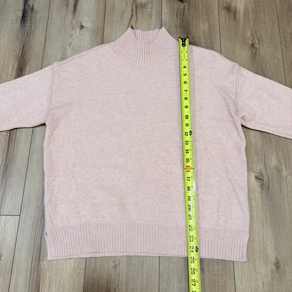 Magaschoni Pink Mock Neck Sweater Women M Soft Minimalist Spring Knit - Picture 6 of 7